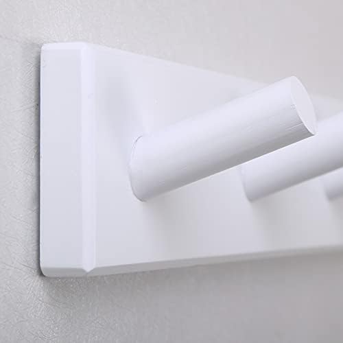 SKOLOO Wall Mounted Coat Rack 38", 10 Hooks, Bamboo, Shaker Style, White - Image 4