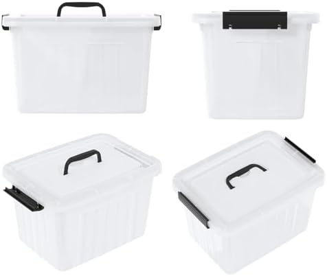 Clear Storage Latch Bin 12 Quart, Plastic Organizing Box, 6-Pack - Image 7