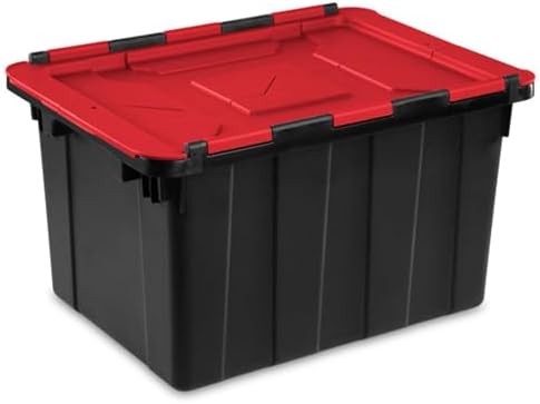 Sterilite Industrial Storage Tote with Lids for Garage, 12 Gallon, 6-Pack - Image 4