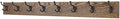 PegandRail Oak Wall Mounted Coat Rack with Bronze Hooks 4.5" Ultra Wide (Walnut, 41" x 4.5" with 8 Hooks) by PEG+AND+RAIL