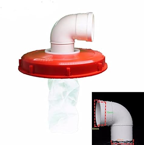 JUTTA 165/245mm IBC Tank Lid Nylon Washable with Lid and Vent Hole for Rainwater Tank IBC Ton Barrel Cover Cap With Nylon Filter for Home and Garden (Red 245mm 90°) - Image 3