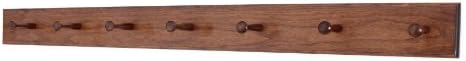 Solid Cherry Shaker Peg Racks (Mahogany, 41" x 3.5" with 7 pegs) by PEG+AND+RAIL