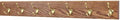PegandRail Oak Wall Mounted Coat Rack with Solid Brass Hooks 4.5" Ultra Wide (Chestnut, 41" x4.5 with 8 Hooks) by PEG+AND+RAIL