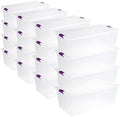 Sterilite 16-Pack 110 Quart ClearView Latch Box, Stackable Organizer Bins with Latching Lids - Clear Plastic Organization Containers for Closet, Bedroom, Shelving Units and Everyday Home Storage by Sterilite