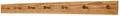 Solid Oak Shaker Peg Rack Made in The USA - Golden Oak Stain Stain 41 x 3.5 Inches with 7 Pegs by PEG+AND+RAIL