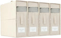 Simple&Opulence 4 Pack Bed Sheet Organizers and Storage, Linen Closet Organizers, Sheets Set Folder Storages with Window and Label (Queen/King Size) Organizing Bedding Container, Linen by SimpleOpulence