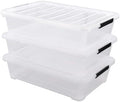 3-Pack 40 Quart Clear Plastic Underbed Container, Box for Under Bed by Buyitt