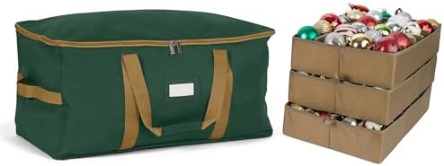 Covermates Adjustable Ornament Storage Bag, 25.5"W x 13"D x 12.5"H, Green by Covermates