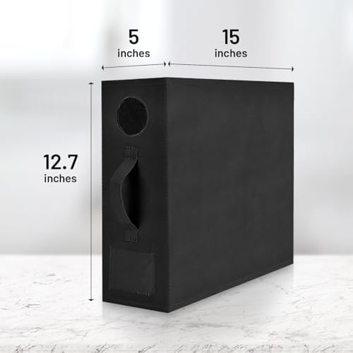 TOSORO 6 Pack Bed Sheet Organizer and Storage, Foldable Storage Organizer for Linen Closet with Viewing Window & Label for Bedding Sheets & Blankets (Queen & King Size) Black - Image 7