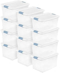 Sterilite Latching Box with Lids for Home and Office, 64 Quart, 12-Pack by Sterilite