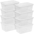 Sterilite Storage Box, Stackable Clear Plastic Bins, 90 Quart, 8-Pack by Sterilite