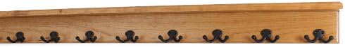 PegandRail Solid Cherry Shelf Coat Rack with Aged Bronze Double Style Hooks - Made in The USA (Cherry, 42" with 8 Hooks) by PEG+AND+RAIL