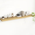 Acovy 55 Inch Floating Shelves, 8 Inch Deep Floating Shelves for Wall, Hanging Shelf with Invisible Brackets, Deep Shelves for Bathroom, Bedroom, Living Room, Oak, Set of 1 by Acovy