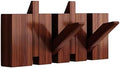 Paint Wood Wall Mounted Coat RackHooks Piano Key Hangers Natural Solid Wood Hanger Non-Woven Fabric Clothes Hangers for Closet, Kitchen, Bedroom, Bathroom, Entryway（Walnut 4 Hooks） by MurphyBedKitMattresFrame