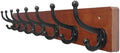 WEBI Rustic Coat Rack Wall Mount,35.43" Long 8 Cast Iron Coat Hooks Wall Mounted,Heavy Duty Wood Wall Coat Hanger Hooks for Hanging Coats,Jacket,Clothes,Backpack,Farmhouse,Cherry by WEBI