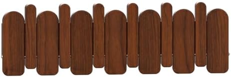 Wall Mounted Piano Key Hanger | Flip Style Hook | Entrance Wall Art Hook, Made of Oak Wood (3 Times Painted, 4 Times Polished) (Arc Walnut, 6Hooks) by FleiSleep