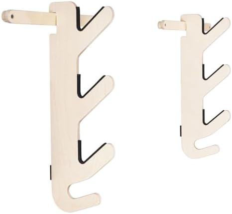 Grassracks Birch Wood Ski Rack - The Hallsteiner Series Horizontal Ski Wall Mount (2 or 3 Pairs of Skis, Birch) - Image 2