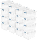 Sterilite Latching Box with Lids for Home and Office, 64 Quart, 16-Pack by Sterilite