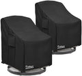 Patio Chair Covers 2 Pack,Swivel Lounge Chair Cover,Waterproof Heavy Duty Patio Furniture Covers for Outdoor Swivel Lounge Chair(30 W x 34 D x 38.5 H inches) Black by Osileyo