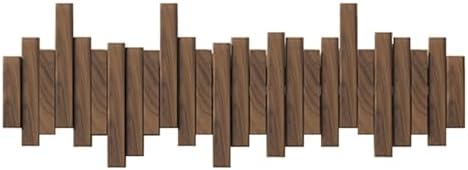 Wooden Coat Hooks Wood Wall Mounted Piano Coat Rack Flip Down Hook Rack Coat Rack Wall MountMulti Functional Space Saving Wall Organizer(Walnut,53cm/21) by Unknown