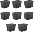 18-Gallon Plastic Storage Bins with Snap-on Lids – 8-Pack, Home Organization Essential by Unknown