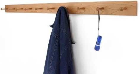 Solid Cherry Shaker Peg Racks (Natural, 35" x 3.5" with 6 pegs) - Image 4
