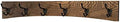 Oak Curved Back Wall Mounted Coat Rack - Bronze Hooks - Made in The USA (Walnut, 30.5" x 4.5" - 6 Hooks) by PEG+AND+RAIL