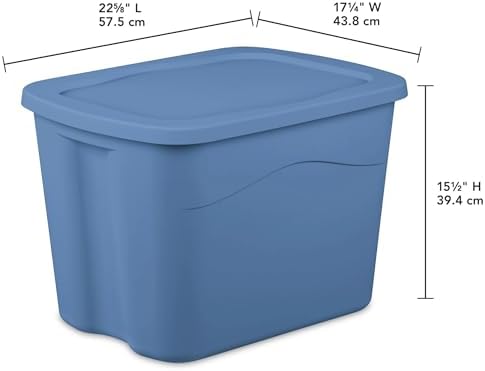 18-Gallon Plastic Storage Bins with Snap-on Lids – 8-Pack, Home Organization Essential - Image 2