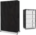 Shelf Cover,Waterproof Dustproof Storage Shelving Unit Cover,Fits 48"Wx24"Dx72"H Shelf,Shelf Display Rack Protector Cover with Zipper,Black(Cover only) by Aacabo