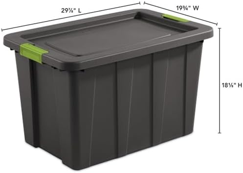 Sterilite Tote, Plastic Storage Bins with Snap Lids, 30 Gallon, 4-Pack - Image 2