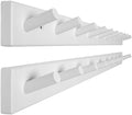 WEBI Coat Rack Wall Mounted,10 Hooks,38" Long Coat Hanger Wall Mount,Peg Rail Hat Hooks for Hanging Caps,Jacket,Clothes,Coats,White,2 Packs by WEBI
