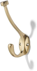 khtumeware The 10 Pack 5-1/2 inch Champagne Bronze Coat Hook zinc Alloy mudroom hooks is Suitable for bathrooms, Behind Doors, bedrooms, and is a Towel Robe Hooks for Both Household and Commercial use by khtumeware