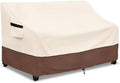 Patio 3-Seater Sofa Cover,Outdoor Couch Cover Fits up to 76W x 32.5D x 33H Inches,100% Waterproof Heavy Duty Patio Furniture Covers,Beige&Brown by LSongSKY