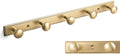 Goo-Ki Champagne Bronze Coat Rack Wall Mount with Escutcheon Backplate, Modern Heavy Duty Zinc Coat Hooks, Soft Gold Hat and Towel Hanger Rail for Entryway, Bathroom and Mudroom (5 Hooks) by Home