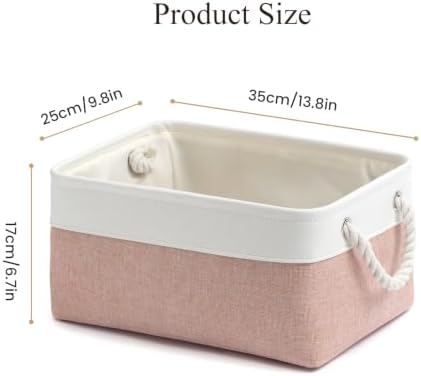 13.8x9.8x6.7 Inch Fabric Small Storage Bins with Handles 6 Pack - Image 4