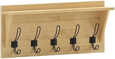 Flash Furniture 24" Wall Mounted Storage Rack, Rustic Brown - Image 4