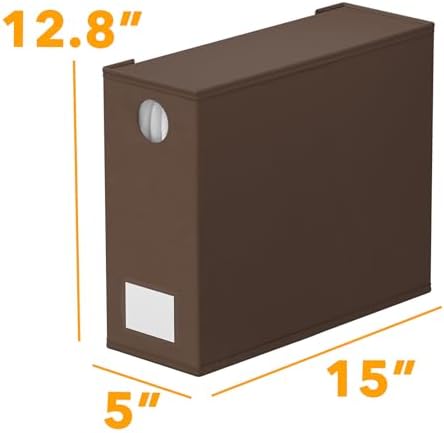 SpaceAid 6 Pack Bed Sheet Organizers and Storage, Foldable Sheet Organizer with Window for Linen Closet, Set Folder Keeper for Queen & King Size Bedding Storage (Brown) - Image 7