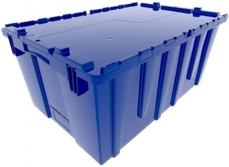 Plastic Modern Lidded Home Storage Bins - 6 Pack Heavy Duty 8.5 Gallon Size - 21.5 Inch L x 15 Inch W x 9 Inch H - Image 2