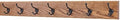 PegandRail Oak Wall Mounted Coat Rack with Bronze Hooks 4.5" Ultra Wide (Chestnut, 36" x 4.5" with 7 Hooks) by PEG+AND+RAIL