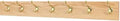 Oak Wall Mounted Coat Rack with Solid Brass Hooks 4.5" Ultra Wide (Natural, 36" x 4.5" with 7 Hooks) by PEG+AND+RAIL