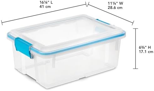 Sterilite Gasket Storage Box with Lids for Home & Office, 12 Quart, 18-Pack - Image 3