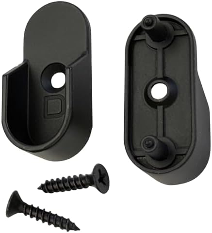 CUSTOM CUT - Oval Closet Rod | Up to 94" | Rear Pin Wall Brackets | Matte Black - Image 2