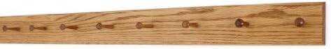 Solid Oak Xtra-Wide Shaker Peg Rack -Made in The USA - Golden Oak Stain 46 x 4.5 Inches with 8 Pegs by PEG+AND+RAIL