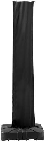 Cantilever Patio Umbrella Cover with Zipper and Pole, Black - Image 7