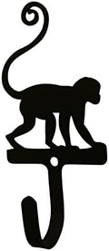 Village Wrought Iron Monkey Wall Hook Decorative Small by Unknown