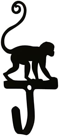 Village Wrought Iron Monkey Wall Hook Decorative Small by Unknown