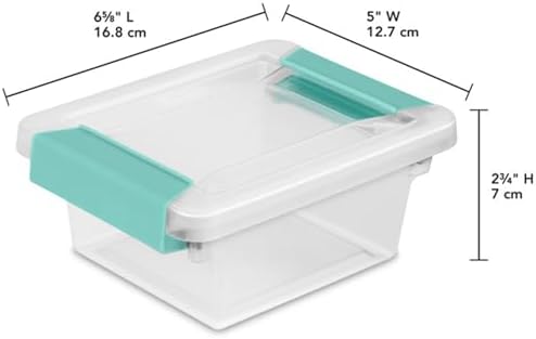 Sterilite Clip Box, Stackable Clear Plastic Bins- Mini, 24-Pack - Image 3