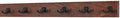 Solid Cherry Wall Mounted Coat Rack - Oil Rubbed Bronze Double Style Coat Hooks - Made in the USA (Mahogany, 30.5" x 3.5" with 6 Hooks) by PEG+AND+RAIL