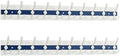 SKOLOO Coastal Coat Rack Wall Mount-38-1/8 Beach House Entryway Wooden Coat Hook with 10 Hooks for Hanging Coats, Hats or Towels, Oceanfront Cottage Core Collection, White & Blue, Pack of 2 by SKOLOO