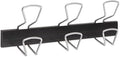 Alba Wall Mounted Coat Hanger with 3 Double Hooks, 18-Inch, Black by ALBA